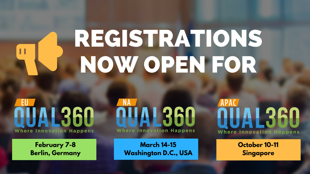 QUAL360 Conference Series 2018 – Registrations are Open!